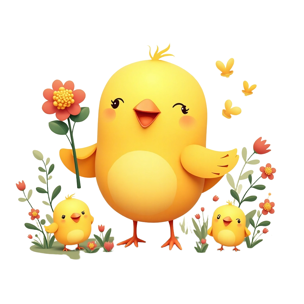 Chick Family in Spring